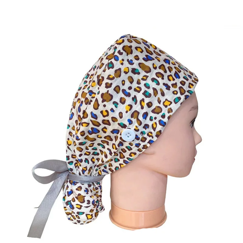 

Cotton Print Adjustable Women Working Long Hair Ponytail Hats Caps, Solid dyed&printed