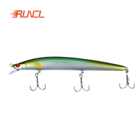 

RUNCL Super Long Casting Minnow Floating Shallow Diving Baits Bi-colored Eyes Jerkbaits Fishing Lures