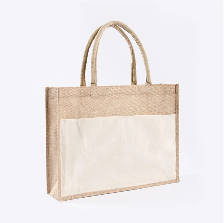 

Factory Direct Sales Comfortable Durable Shopping Burlap Jute Tote Bag, Natural color