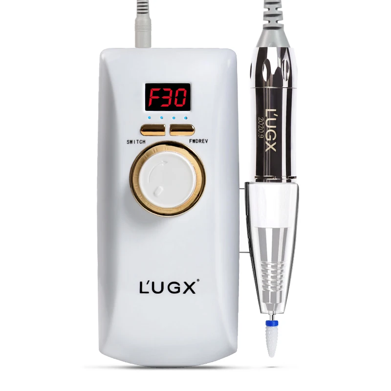 

L'UGX Acrylic nail machine high speed 30000rpm electric nail drill, Frosted blue
