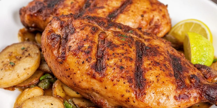 Spiced chicken breast with lime zest