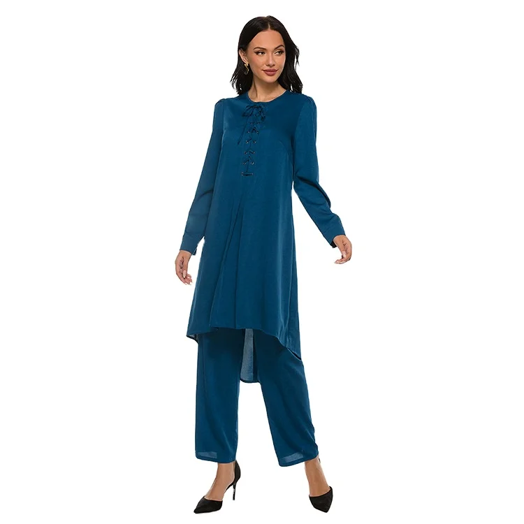 

New Muslim lace-up two-piece beautiful suit Holiday suit, 4colors
