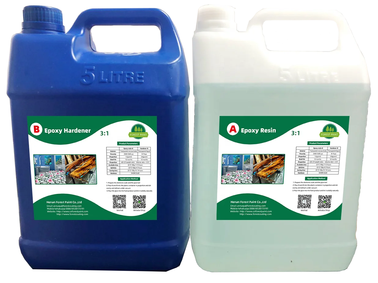 
2020 New Forest Paint Crystal Clear Epoxy Resin for Wood 