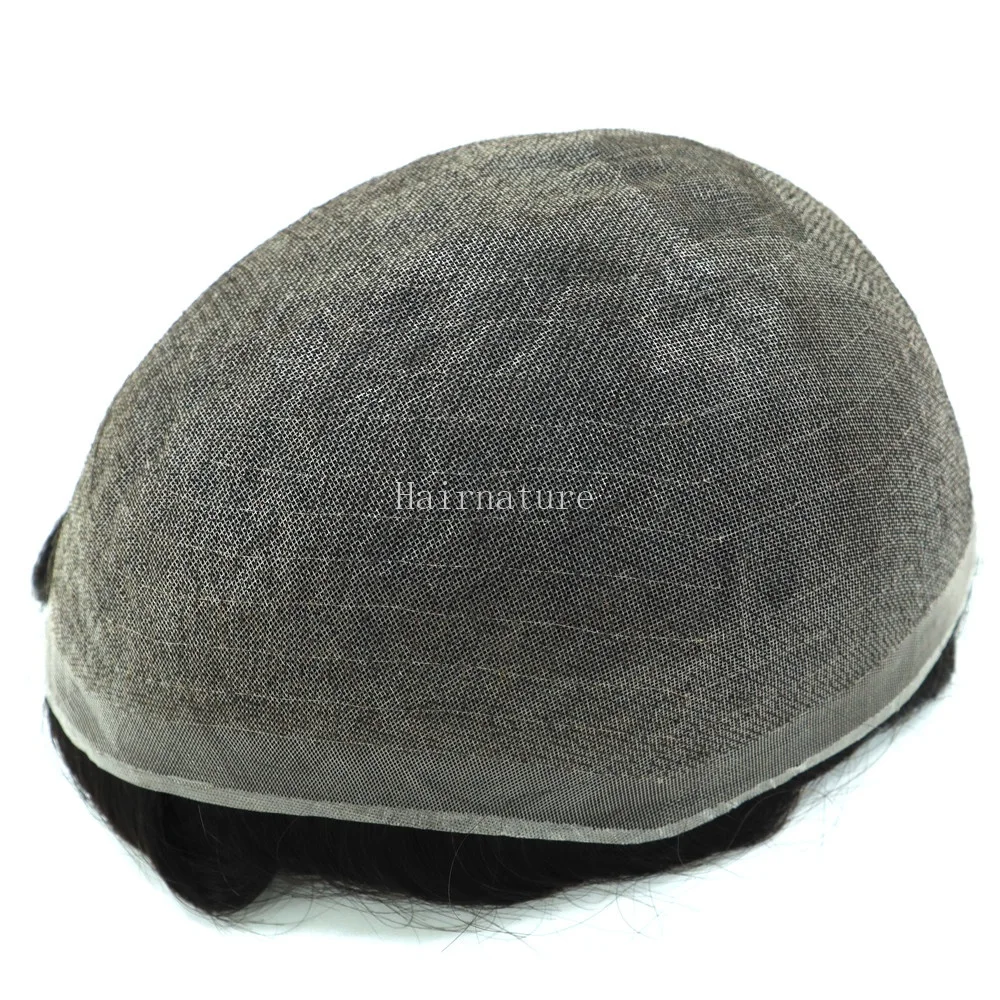 

ZJ-FWM Medium Light to Medium Hair Density Hair Patch for Men Undetectable Hairline Men Toupee