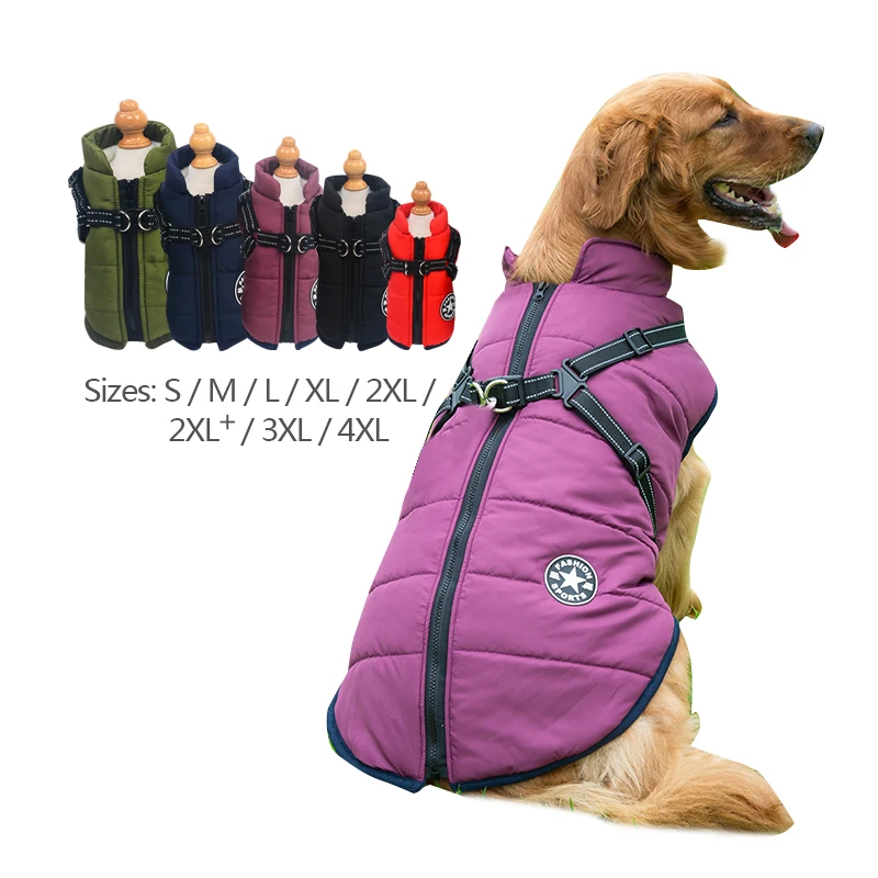 

Custom High Quality Fashion Large Dog Clothing Luxury Dog Apparel Pet Winter Dog Coat 2021, 5 colors