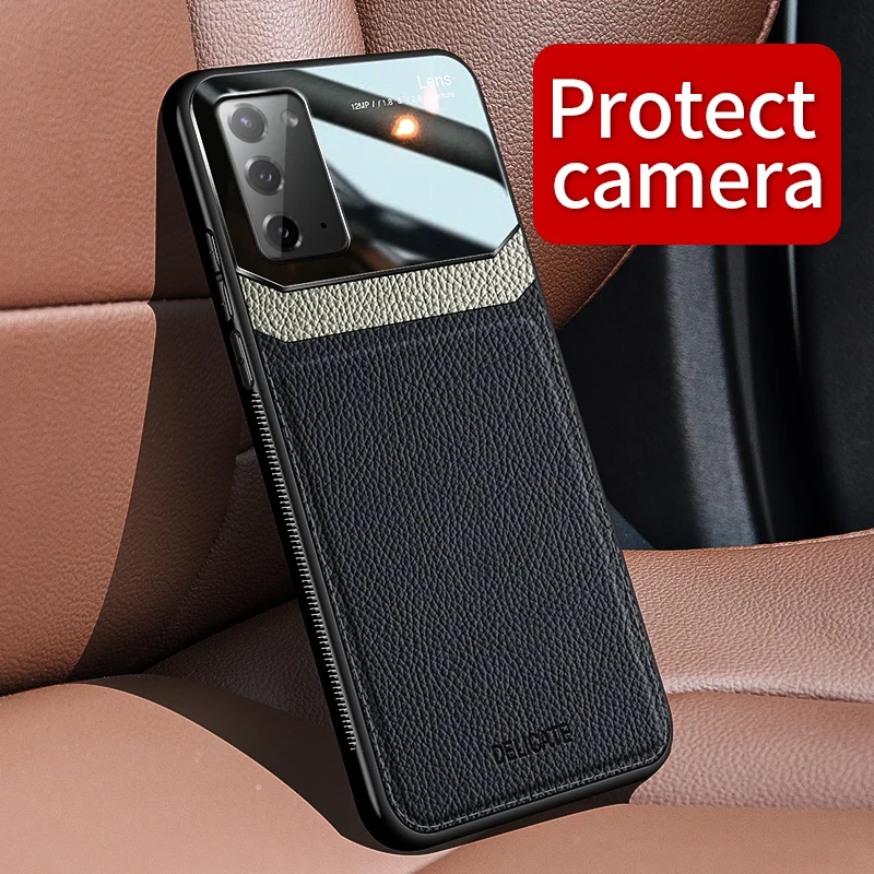 

PC Grained Leather Comfortable Hand Feeling Lichi Phone Case for Samsung Galaxy S21 S21+ A52 A72 A32, 4 colors