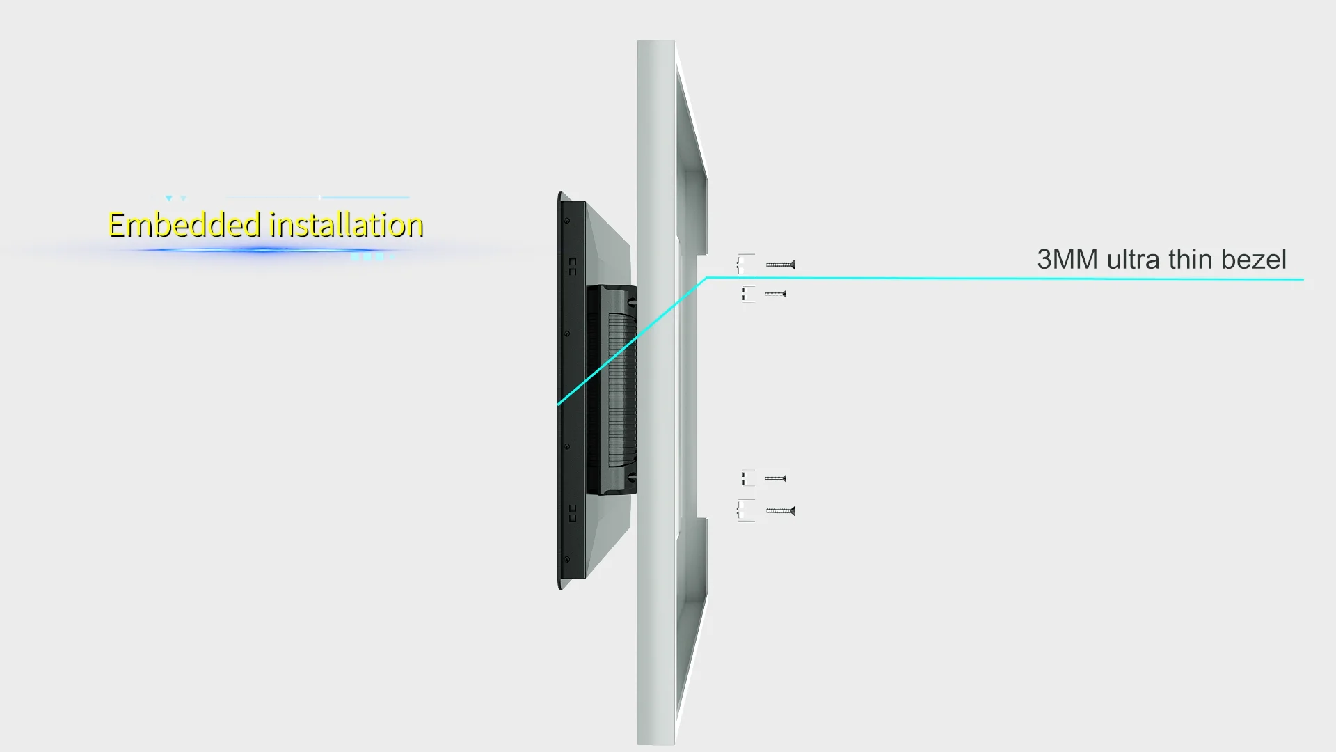 19 Inch Industrial Embedded Open Frame Tft Lcd Monitor With Metal Case