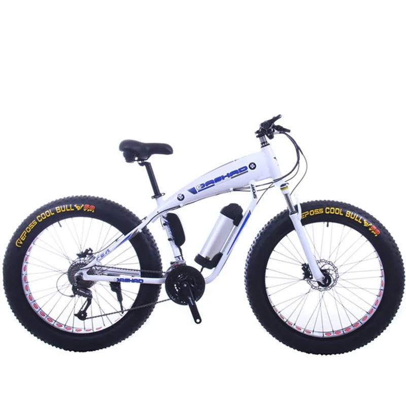 

26" 36V Electric Fat Tire Mountain Snow kick Bicycle Beach E Bike