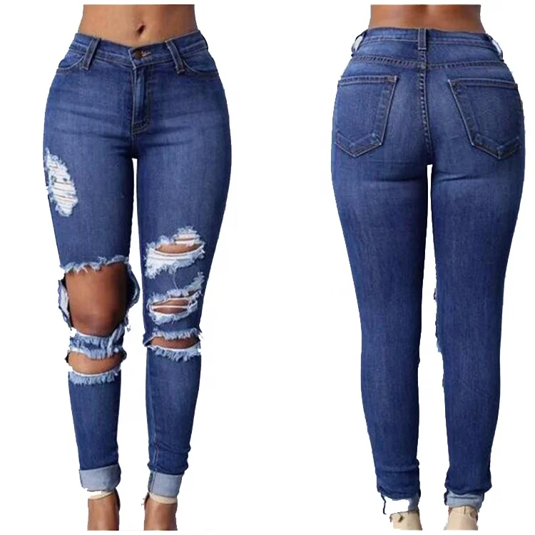 

Latest fashion hot selling women skinny jeans pants wholesale