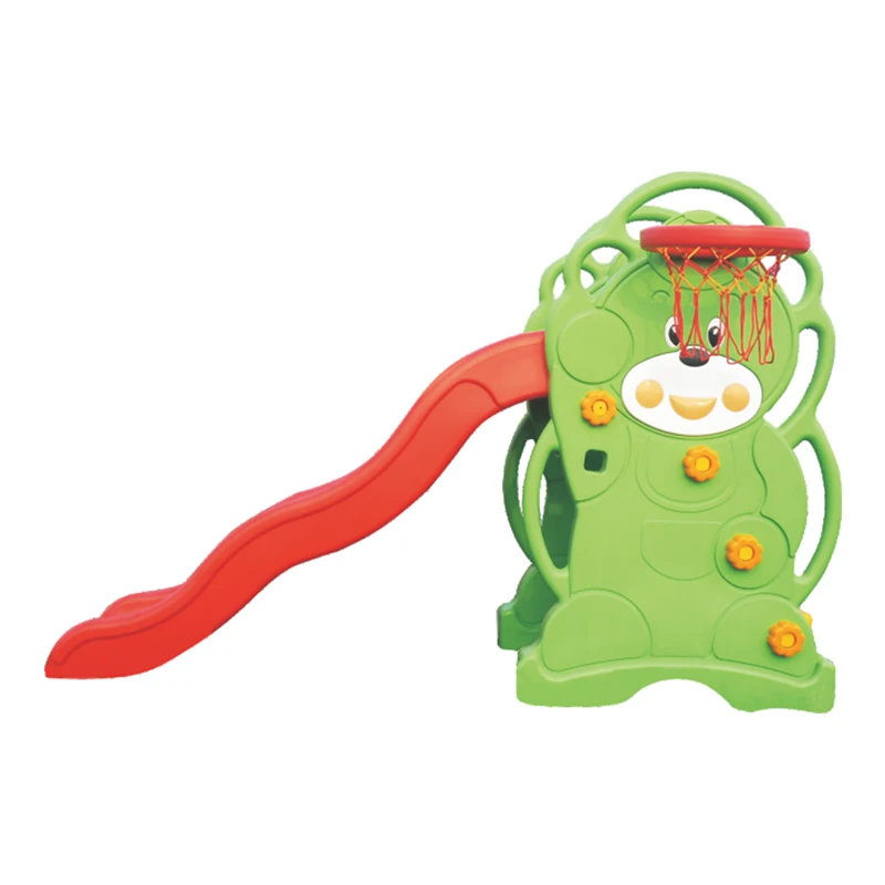 

PT-038 bear series garden plastic play slide kids sliding toys for sale