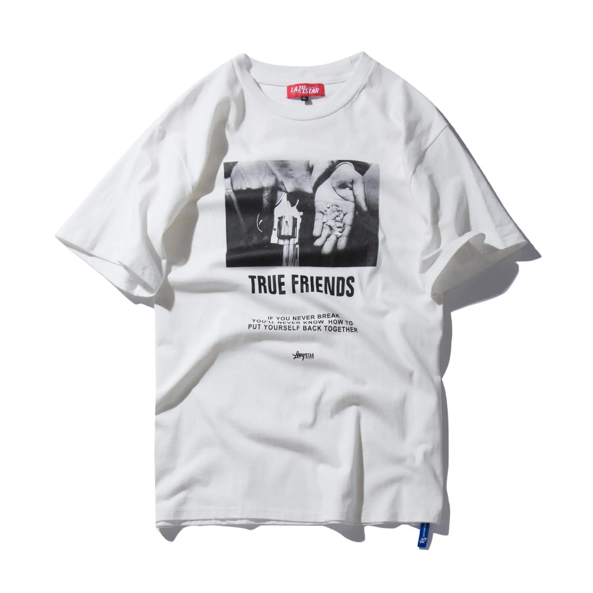 

Summer Hong Kong Fashion Japanese youth trend new cartoon T-shirt Harajuku versatile men's and women's Short Sleeve T-Shirt