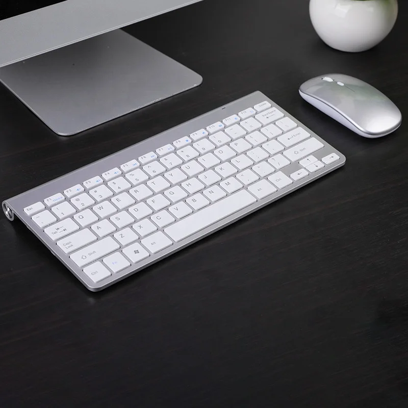 

Mini Wireless Rechargeable Keyboard And Mouse Set With USB Receiver Waterproof 2.4GHz For Laptop Notebook PC Computer