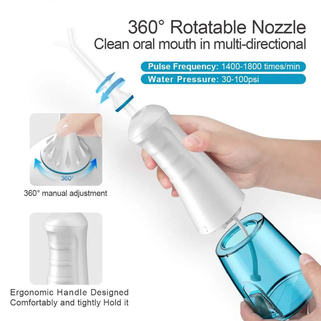 Portable Dental Water Jet Rechargeable Oral Irrigator Water Flosser