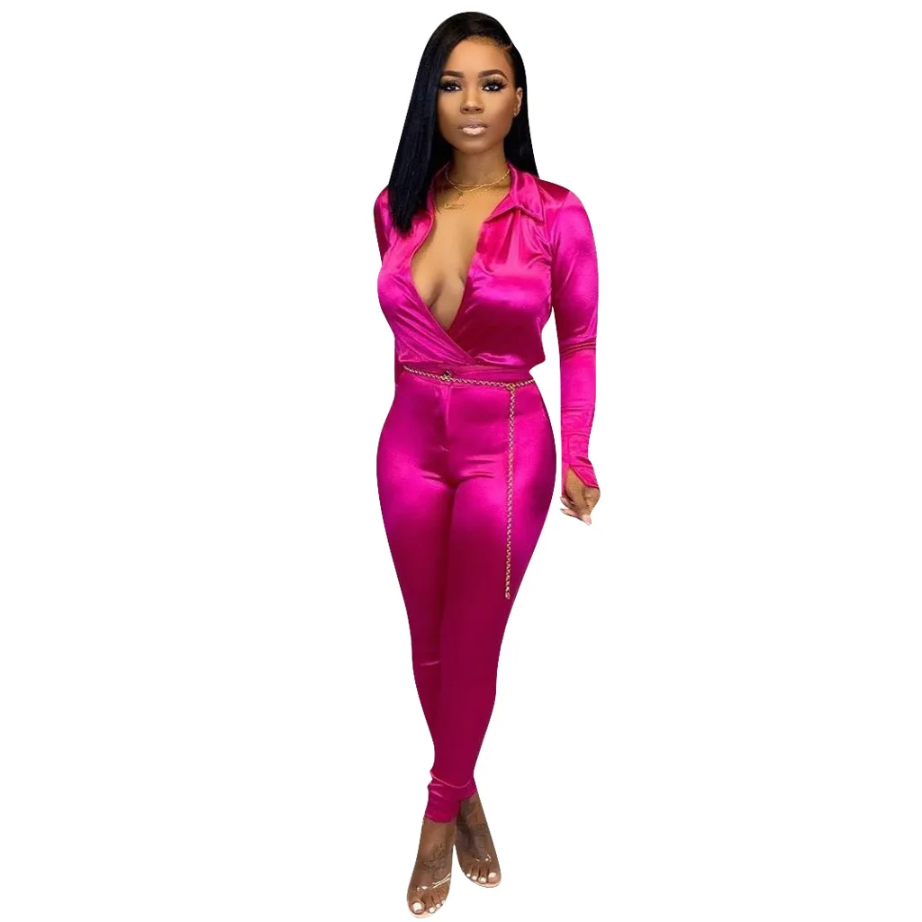 

Sexy Casual Clothing Suit Bodycon Plus Size Pants Two Piece Set Women, Red, royal blue