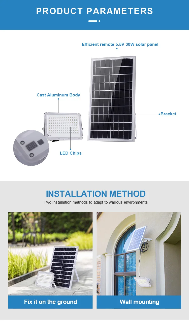 60W 100W 150W White Solar Security Wall Light Outdoor Yard Led Solar Motion Sensor Flood Light