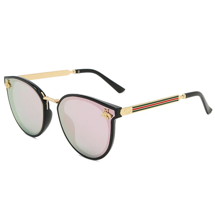 

Luxury UV400 Multi Color Sun Glasses Ladies Shades Bee Gradient Sunglasses Men Package Custom Wholesale Sunglass, Multi colors