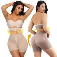 

Latest Design Smooth Fabric Nude Hooks High Waist Tummy Control Women Slim Butt Lifter Shapewear