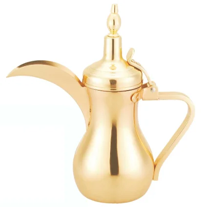 

Gold 18oz Arabic Dallah Tea Coffee Pot, Arabic Dallah, Arabic Tea Coffee Pot
