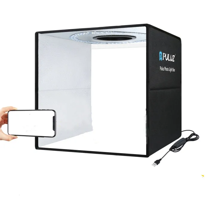 

PULUZ hot selling 40*40cm 3200k/6500k light shooting tent folding box-light led photo light box studio