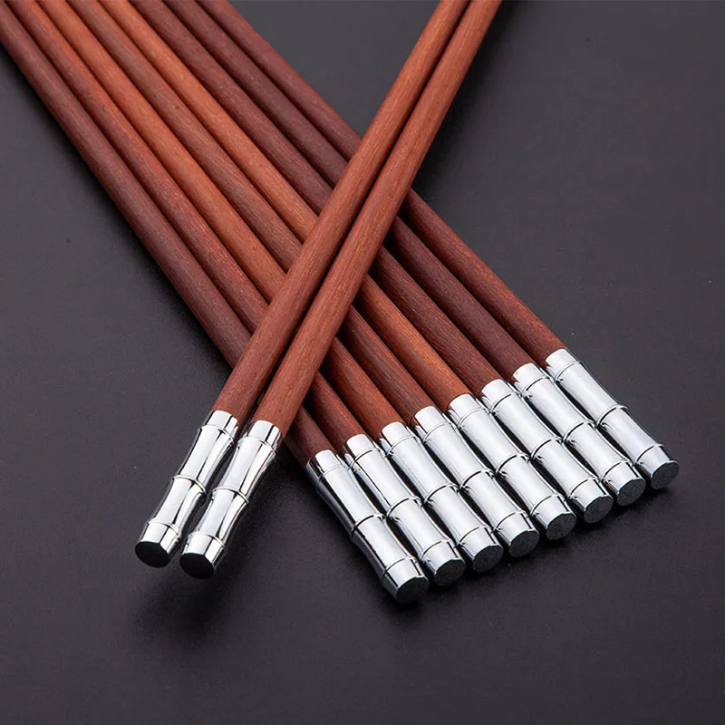 

High quality Luxury Wooden Chopsticks Customize logo, Silver/gold