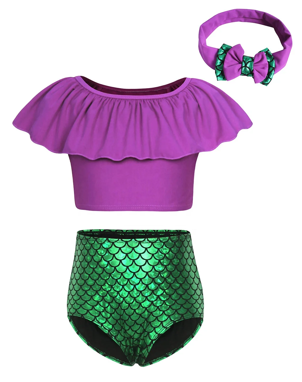 

New Kid's Mermaid Set Swimsuit For Sale Girls Shiny Swimsuit Kids Summer Clothes