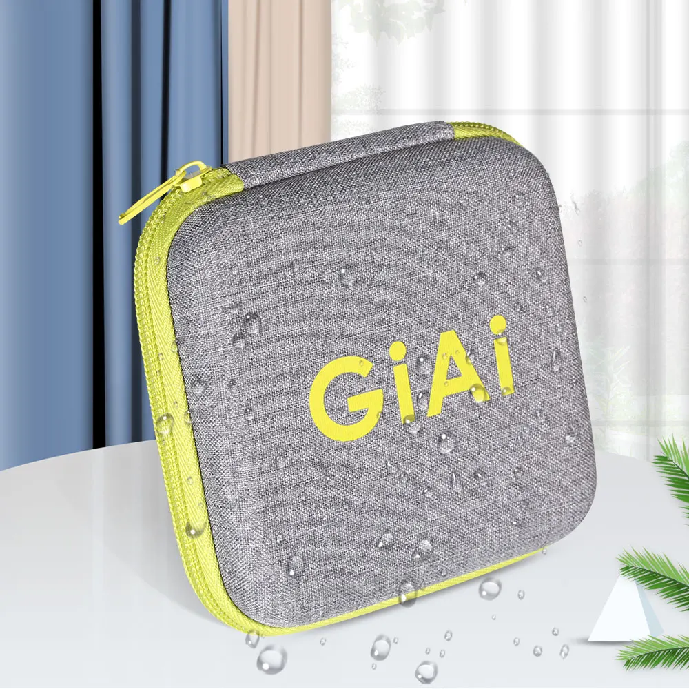 

GiAi High Quality Filter Pouch Portable Protection Durable Camera Case Bags Pockets For ND UV CPL filter, Gray quilted and green embroidered