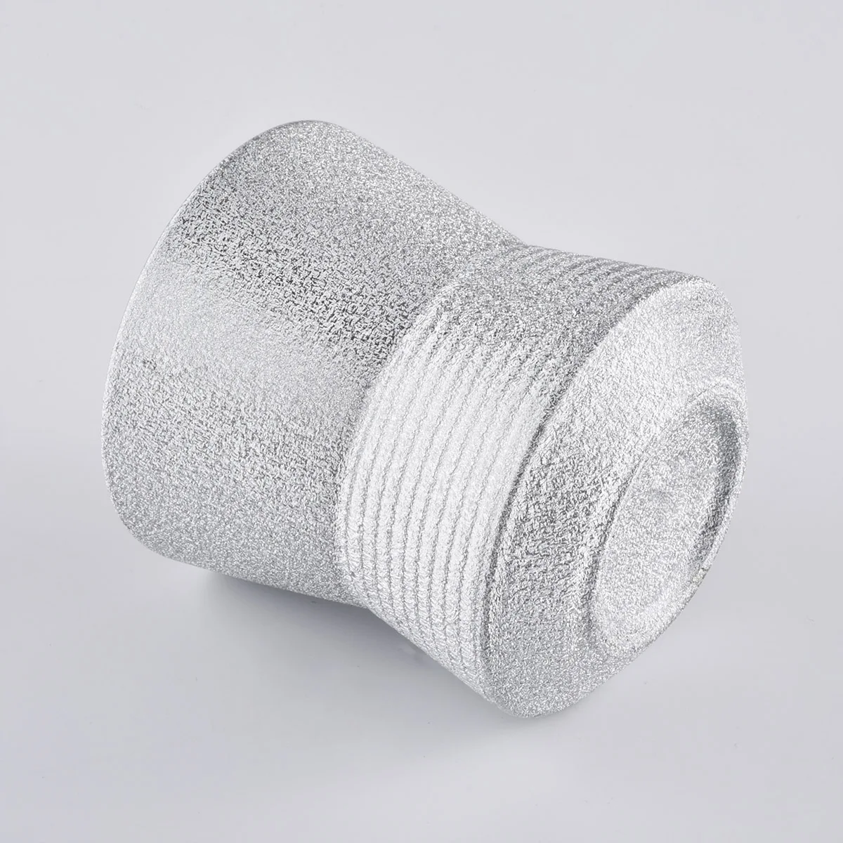 metallized ceramic candle holder