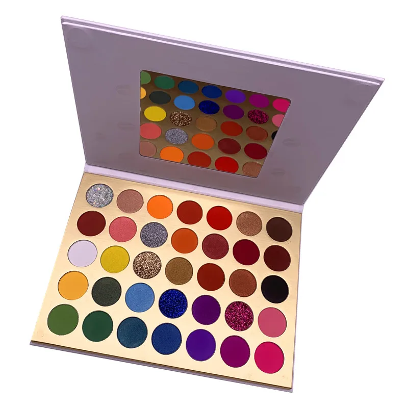 

Custom Your Logo High Pigment 35 Color Matte Natural Mineral Makeup Eyeshadow Palette Private Label Vegan