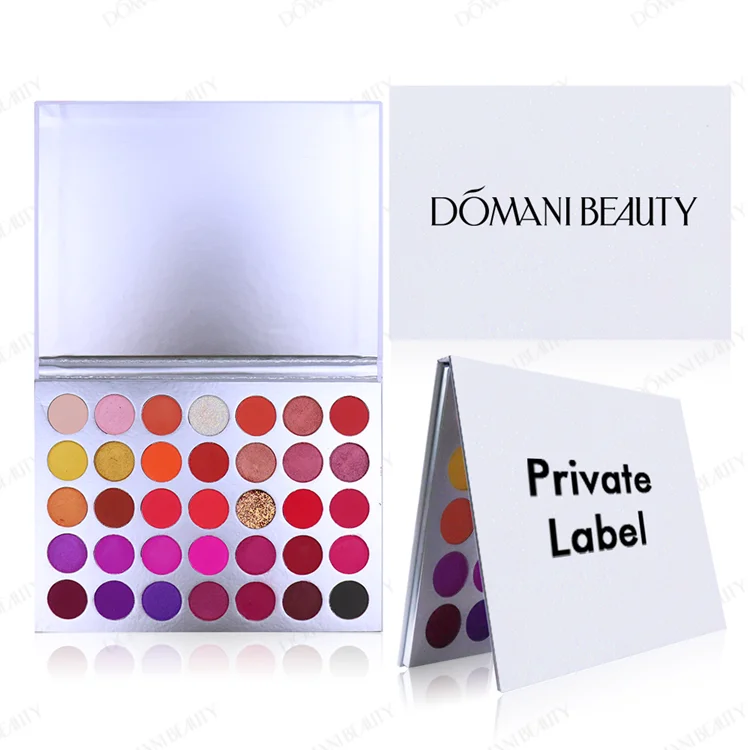 

New Oem Wholesales 35 Colors Skin-friendly Vegan Highpigment Custom Logo Eye Shadow White Palette Eyeshadow