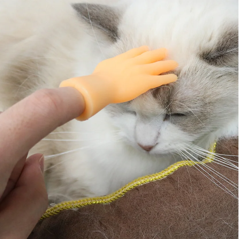 

Pet Lashing Cat mittens Little Finger Cots Funny Little Hand Massage Pet Products Funny Toys Wholesale, Skin colour