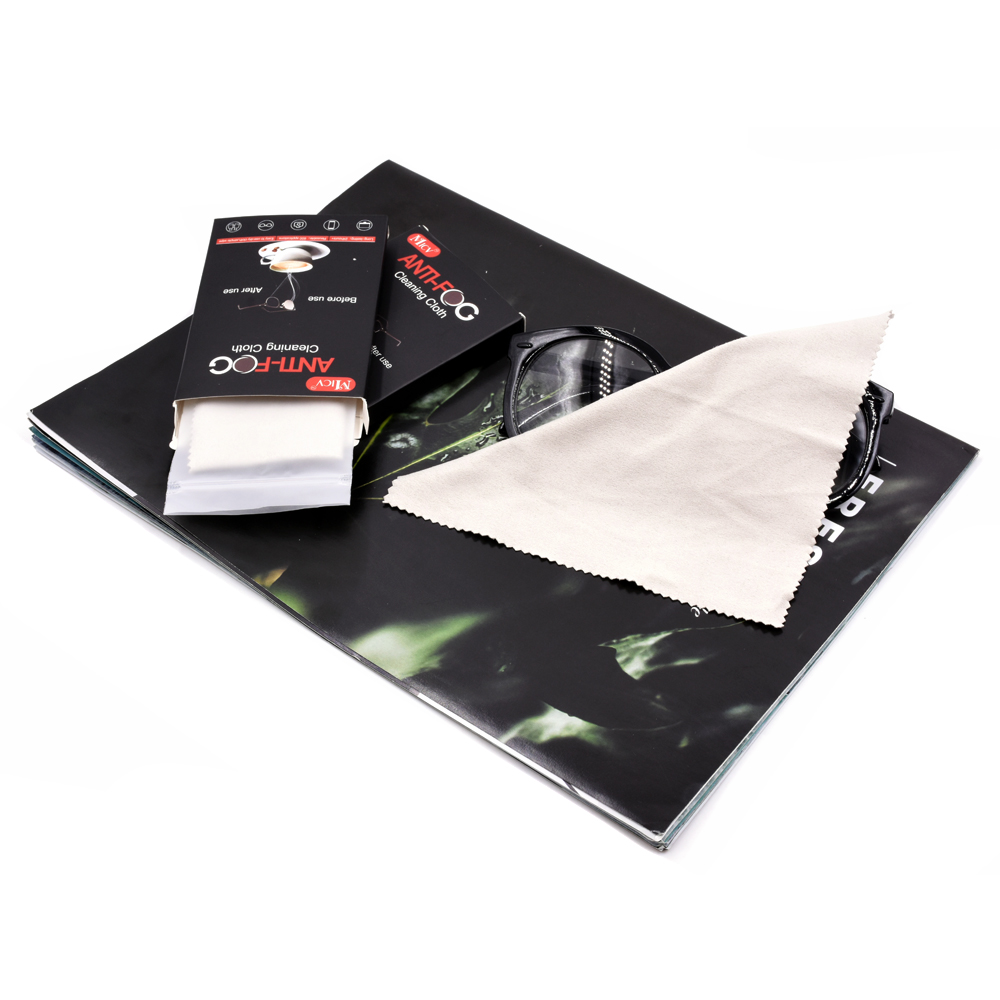 

Portable microfiber suede anti-fog glasses cloth sunglasses eyeglasses cleaning cloth with Independent package