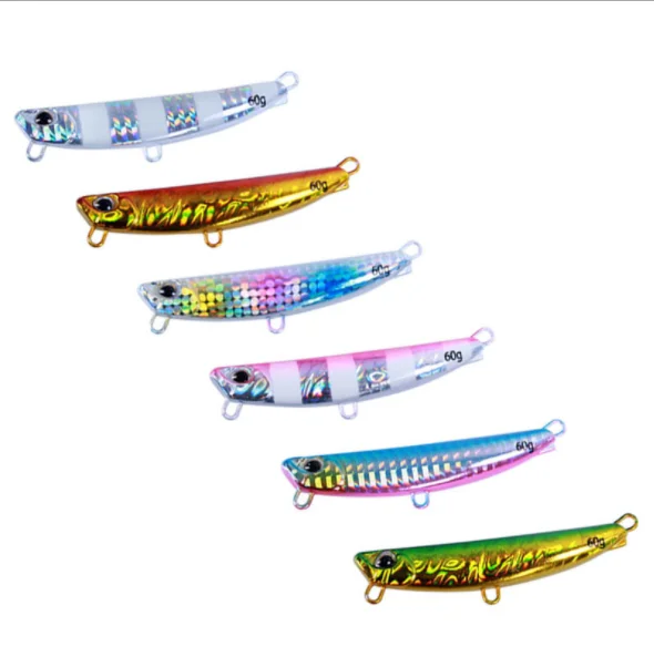 

Factory Price Artificial Baits 10g-60g Sinking Swimbait Lead Lure Sinking Metal Jig Hard Fishing Lure, 6 colors