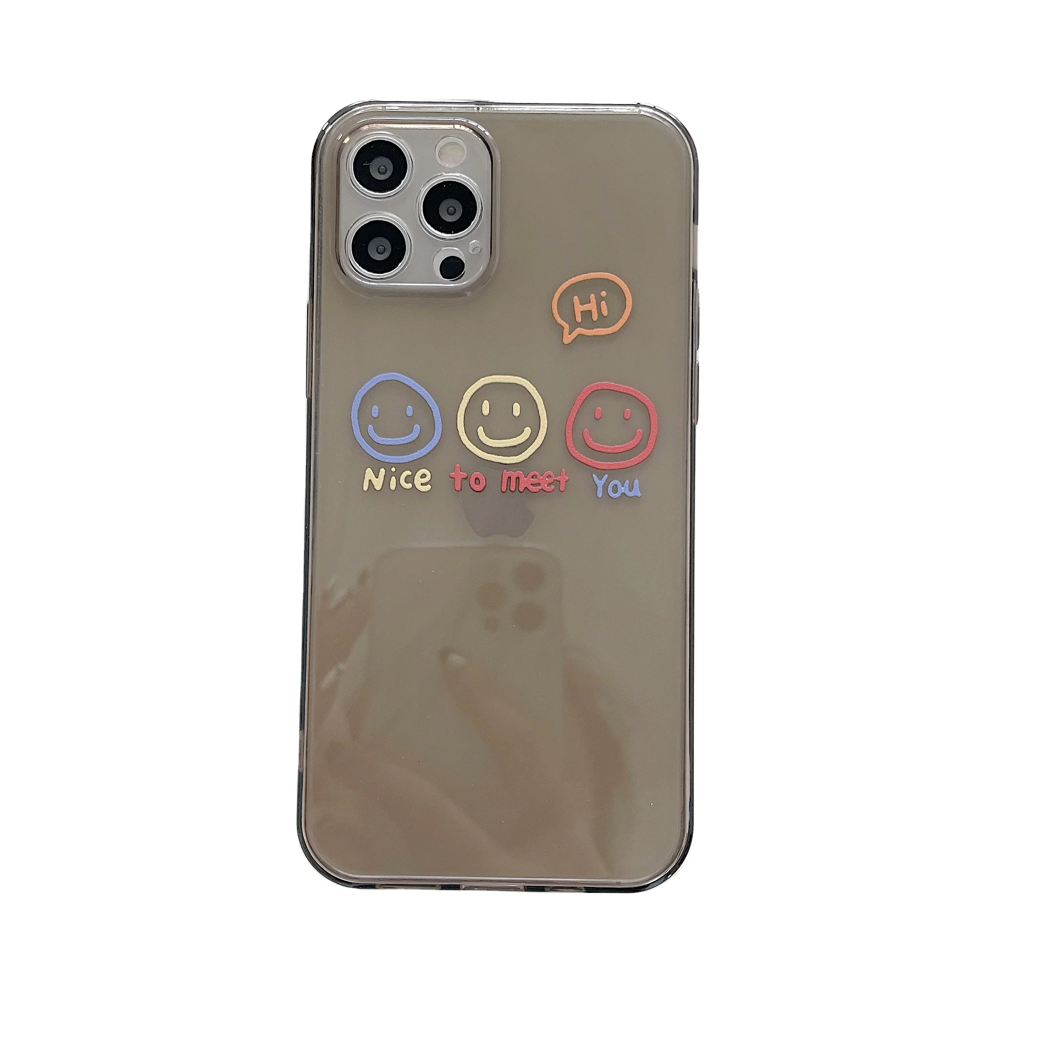 

The smiley face is suitable for Apple 11 mobile iphone 12 Pro transparent soft shell XR XS Max simple ins style phone case, Multiple colour