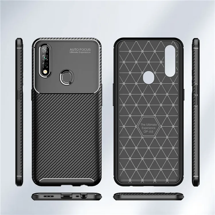 

Fashion Phone Case Silicone Shockproof Carbon Phone Case For Oppo A31 / A8