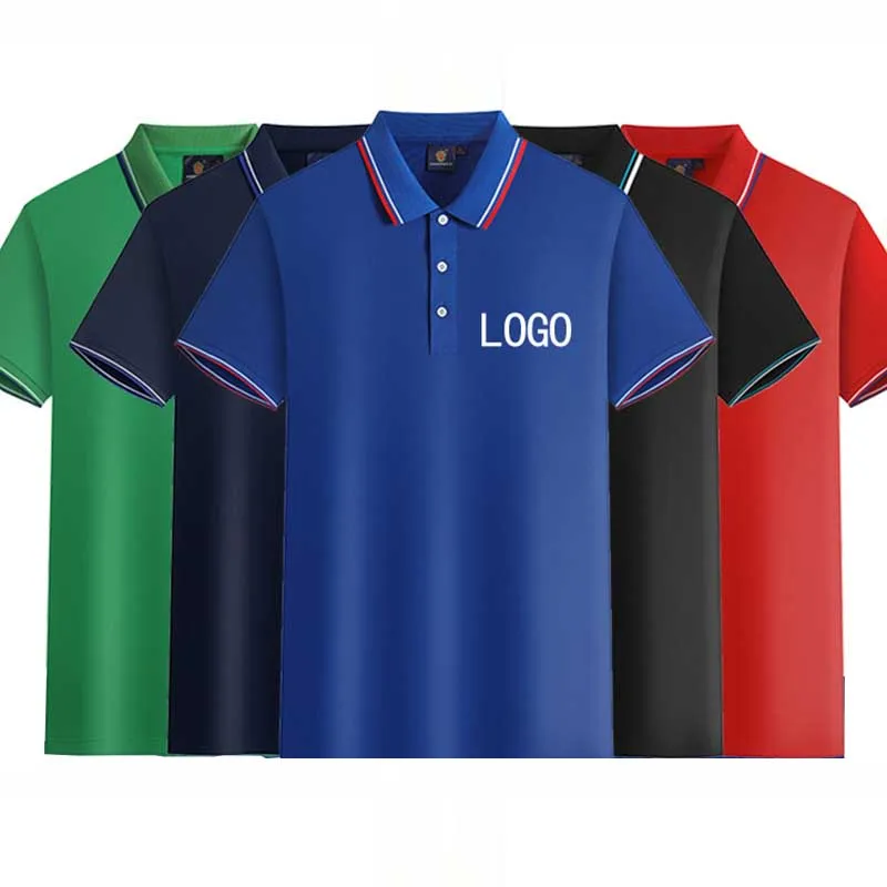 

Custom advertising t-shirt short sleeve group corporate women men's polo shirts custom logo, Multi