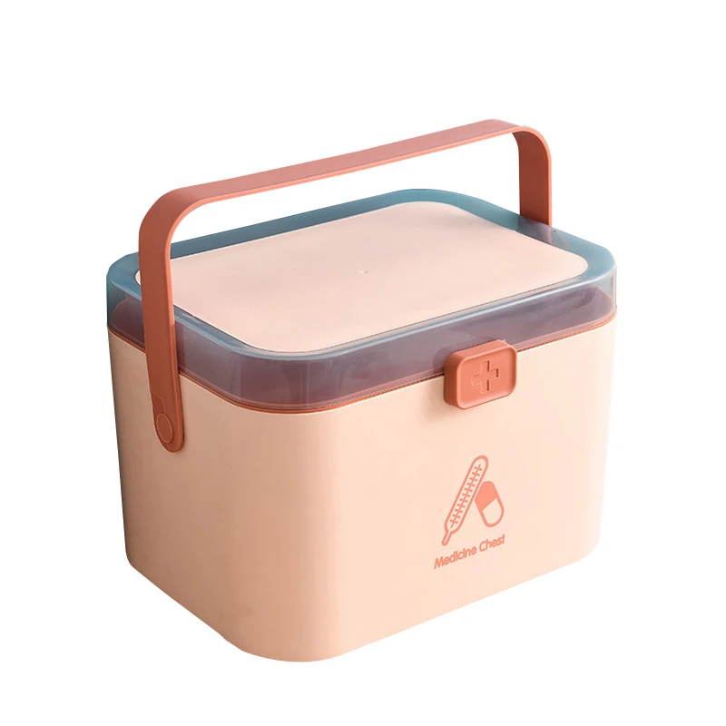 

Household care portable multi layer plastic first aid medicine storage box