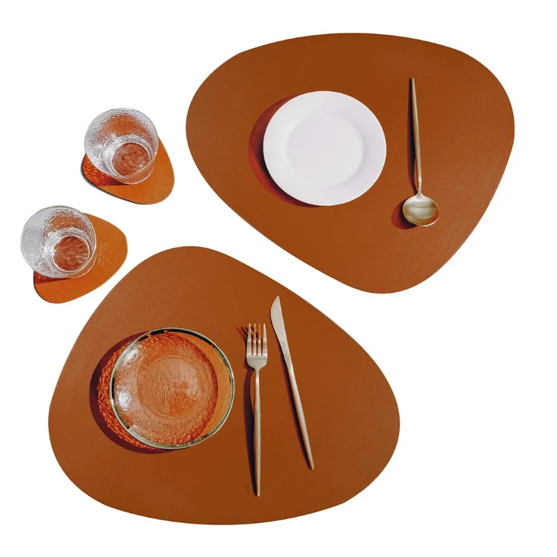 

Wholesale Environmentally Pu Leather Anti-slip Luxury Western Placemat for dinning table