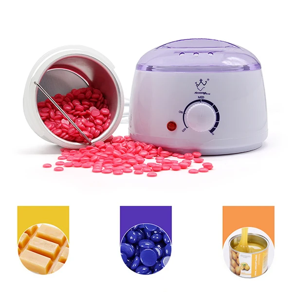 

Hair Removal Electric Wax Warmer Machine Heater with Beans Applicator Sticks Waxing Kit, White, blue, purple,pink, customized