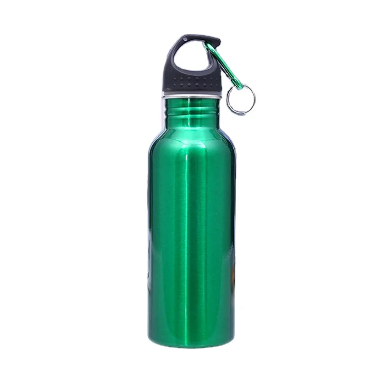 

Single Wall Stainless Steel Sport Water bottle with straw lid, Silver, black etc