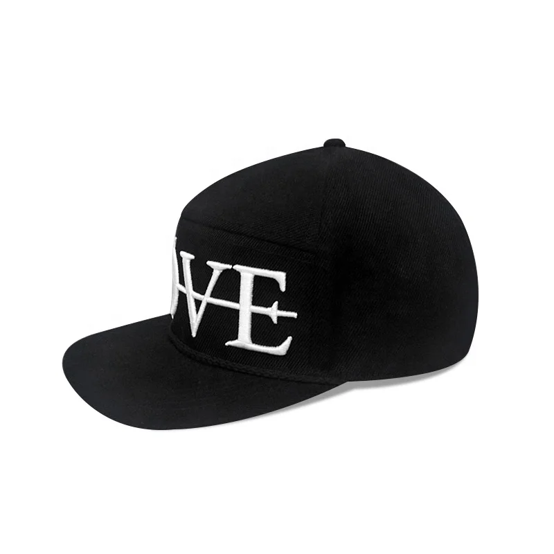 

Flat Brim Gorras Casquette Snapback Hip Hop Outdoor Sports Hats Black Unisex Cotton Baseball Caps Custom Embroidery Logo