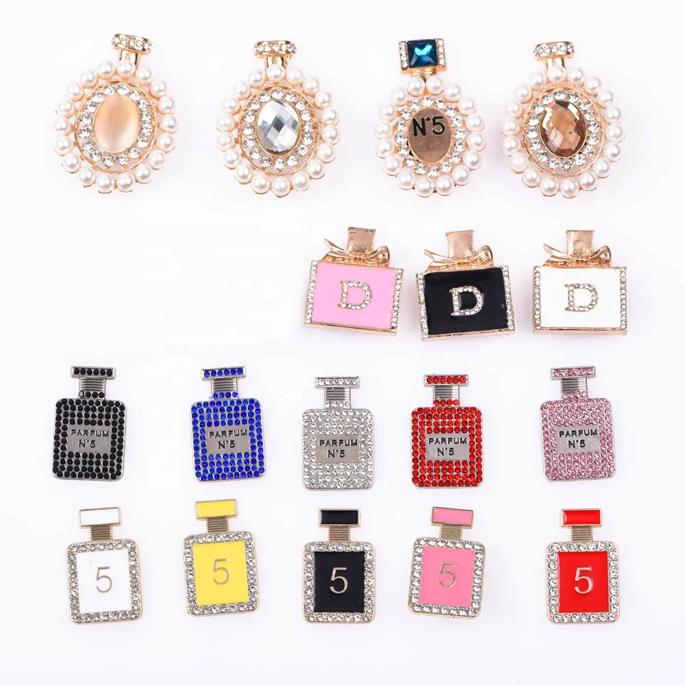

Wholesale Shoes Crystal Metal Perfume Charms for Designer Shoes Decoration Rhinestones for Shoe Ornament Xmas Gift, Customized