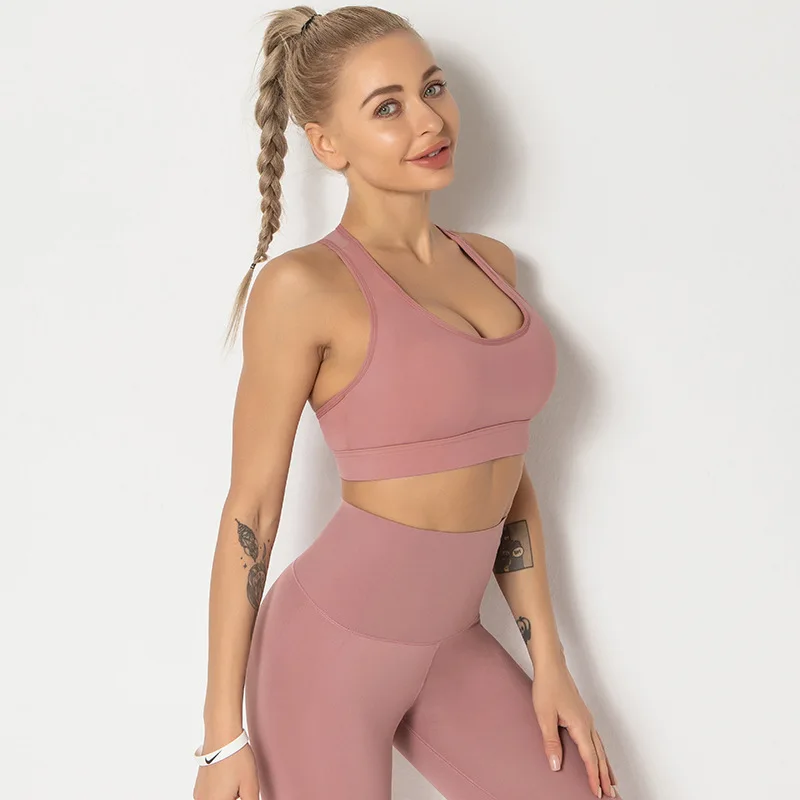 

2021plus size quality sport legging customo yoga sports bra sexy back yoga bra women backless yoga bra