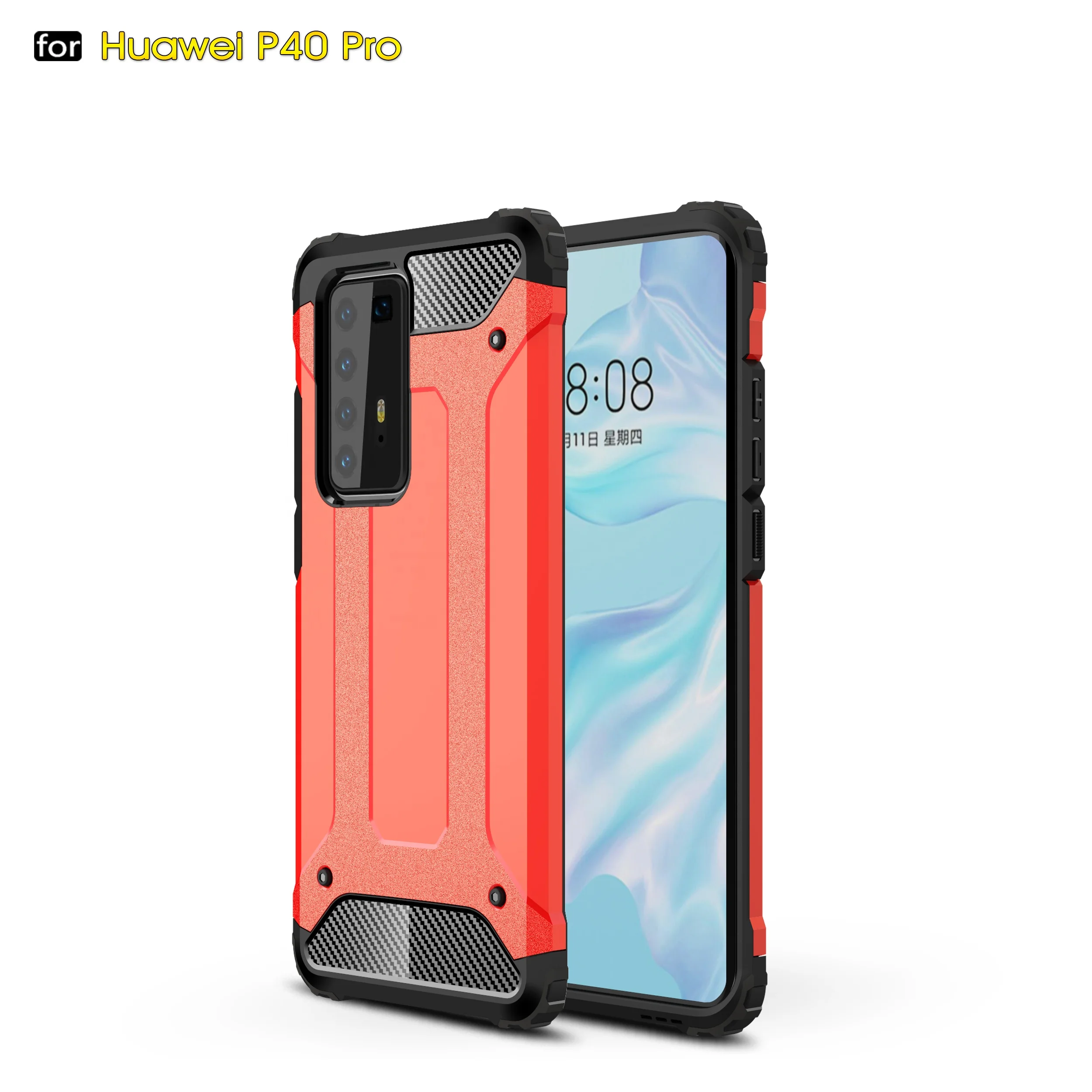 

New Arrival Case For Huawei P40 Fashion Style TPU PC Shockproof Phone Case Cover For Huawei P40 pro, 7 colors