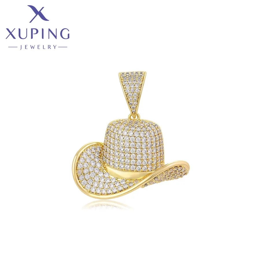 

X000671174 Xuping jewelry Elegant Delicate Fashion Hat Neutral Pendant in 14k Gold with Diamonds