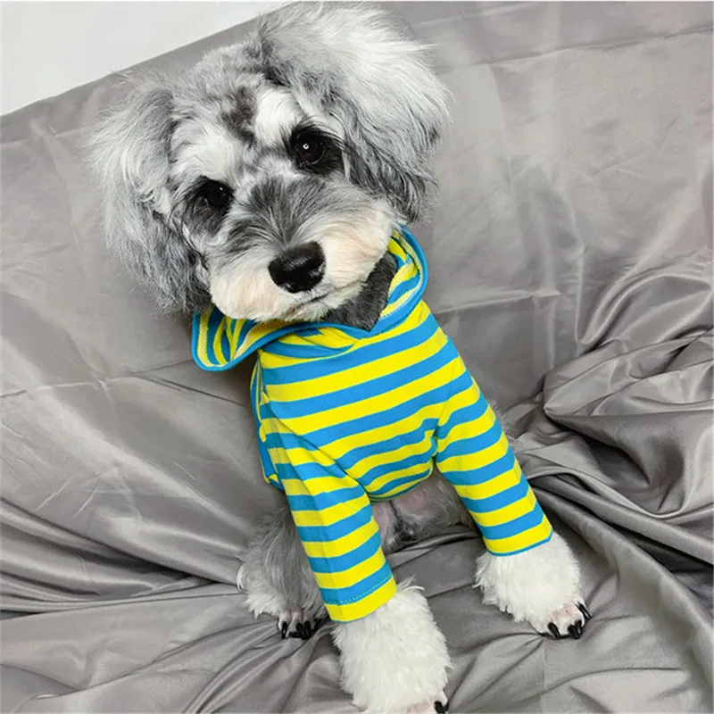 

Striped Printed Pet Hoodies Long Sleeve Trendy Clothing