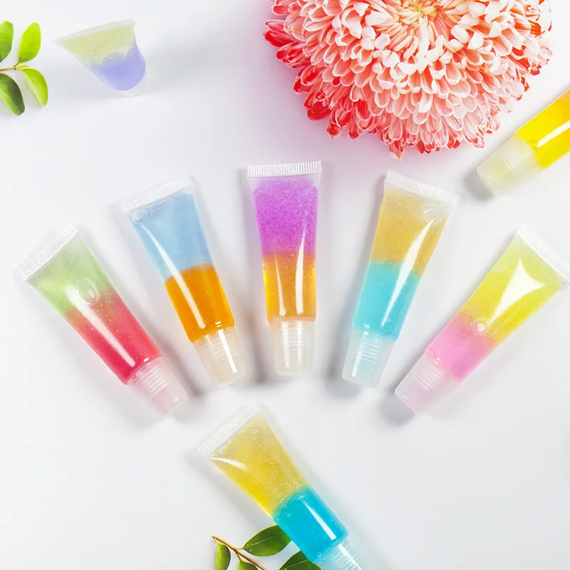 

Low MOQ Wholesale 2 in 1 Moisturizing Clear Liquid Lipgloss Vegan Shiny Lip Gloss Tubes Lipgloss