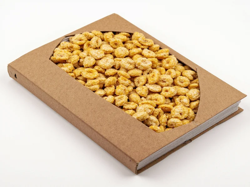 Recycled cereal box transformed into sturdy bookbinding cover