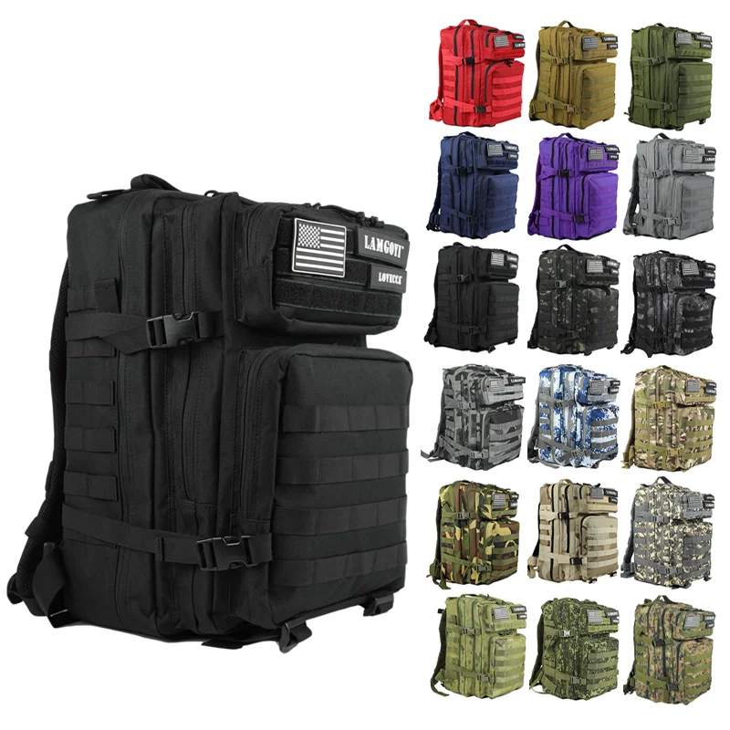 

45L 900D Oxford American Survival Hunting Army Military Tactical Backpacks, More color you can choose