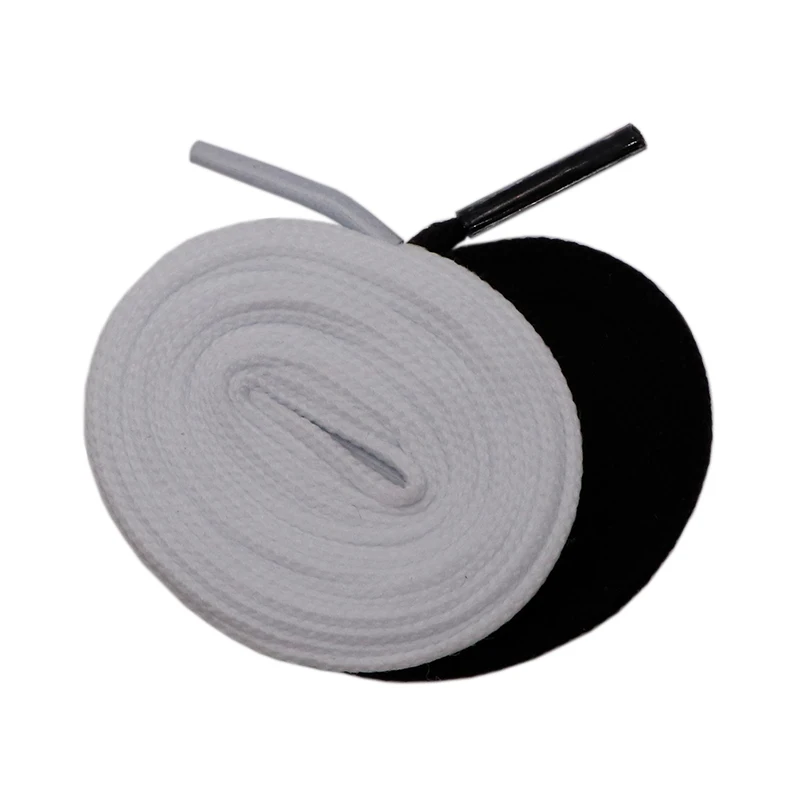 

Weiou Manufacturer white and black Double Layer polyester Draw Cord Support custom Length And Logo With Great Price Shoelaces, Any based pantone color+grey 3m