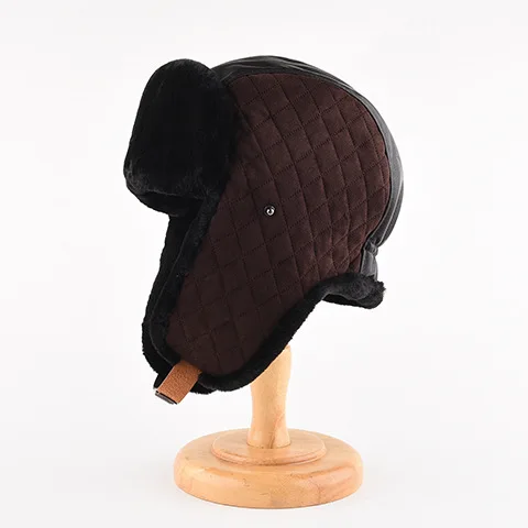 

Warm winter russia earflaps winter trapper hat men thick windproof women aviator hat